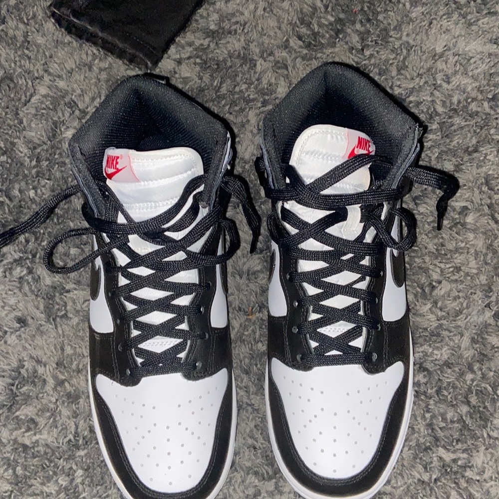 Woman’s dunk high top black and white